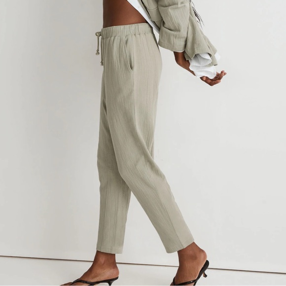 NWT Madewell Rumpled Terry Pull-On Tapered Pants - Picture 3 of 5